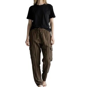 Henna Large Striped Cargo Pants